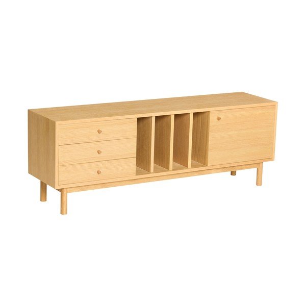 Credenza di colore naturale con effetto rovere 140x50x37 cm Nobby – Hübsch