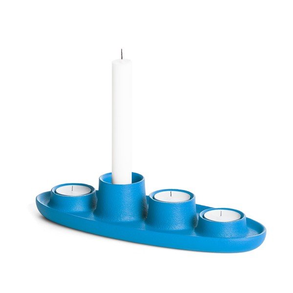 Modrý svícen EMKO Aye Aye Four Candles