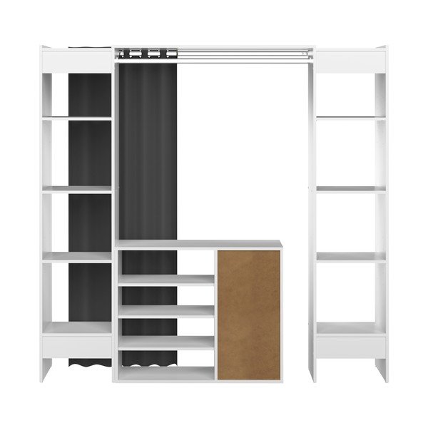 Armadio in bianco e nero 185x182 cm Tom - TemaHome-image-3