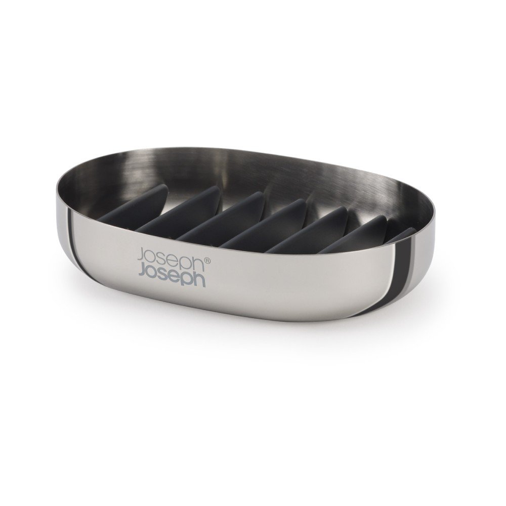Portasaponetta color argento lucido in acciaio inox EasyStore Luxe – Joseph Joseph | Portasapone