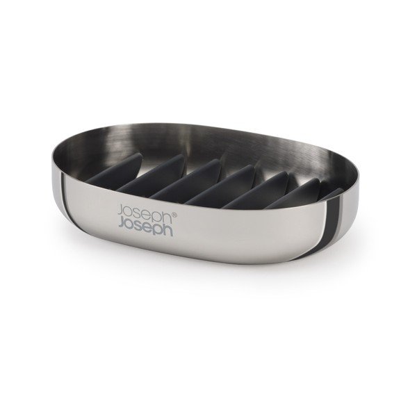 Portasaponetta color argento lucido in acciaio inox EasyStore Luxe – Joseph Joseph