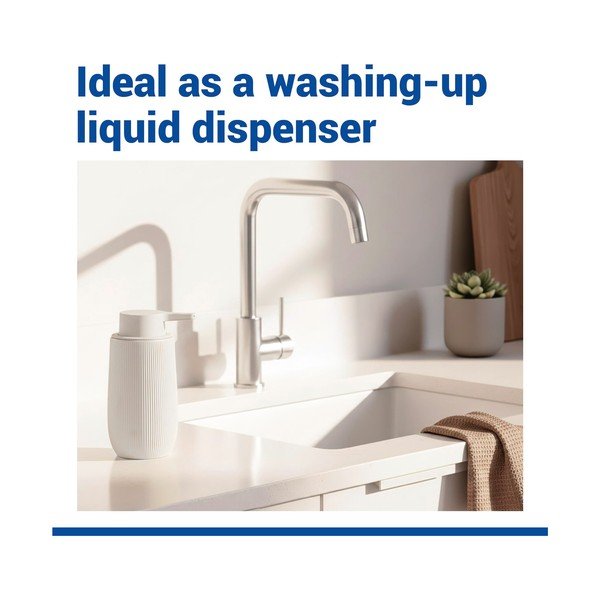 Dispenser per sapone color crema in plastica 400 ml Fablo – Wenko-image-2