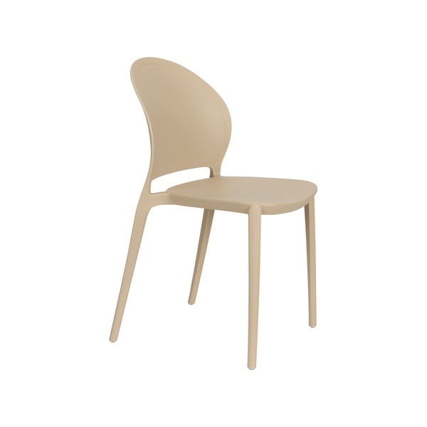 Sedia da giardino in plastica beige Sjoerd - White Label