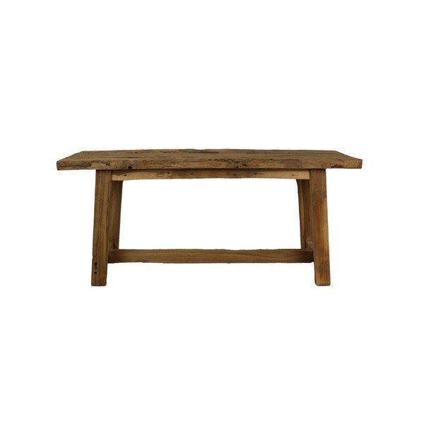 Panchina in legno di teak non trattato Rustical, lunghezza 100 cm - HSM collection-image-2