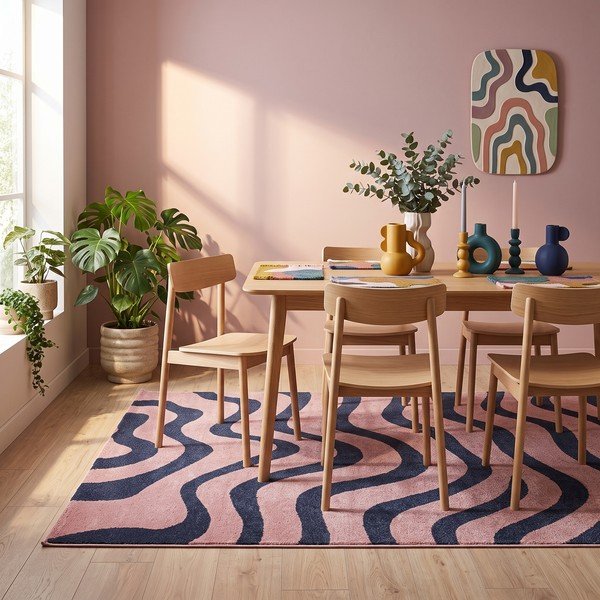 Tappeto blu/rosa 160x230 cm Aurora – ESTE-image-2