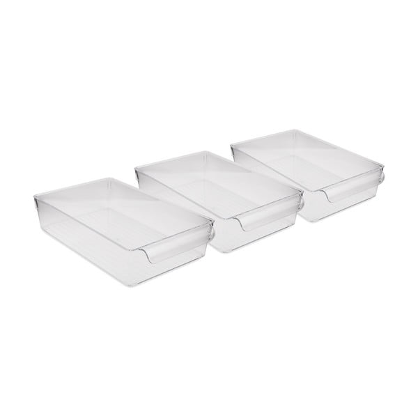 Organizer da frigo in plastica 3 pezzi - Hermia