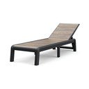 Sdraio da giardino marrone in plastica regolabile/pieghevole Deco Porto – Keter