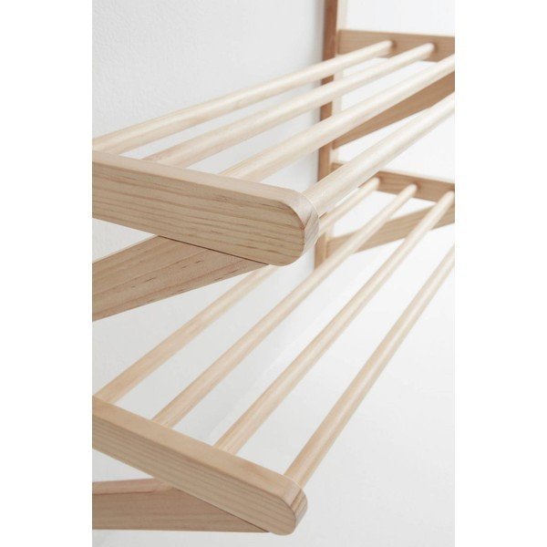 Set di mobili da ingresso colore naturale chiaro in pino massiccio 75x190x32 cm Cole – Jotex-image-4