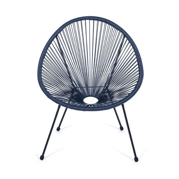 Sedia da giardino in rattan artificiale blu Avocado - Bonami Selection