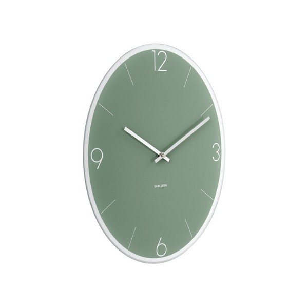 Zelené nástěnné hodiny Karlsson Elliptical-image-1