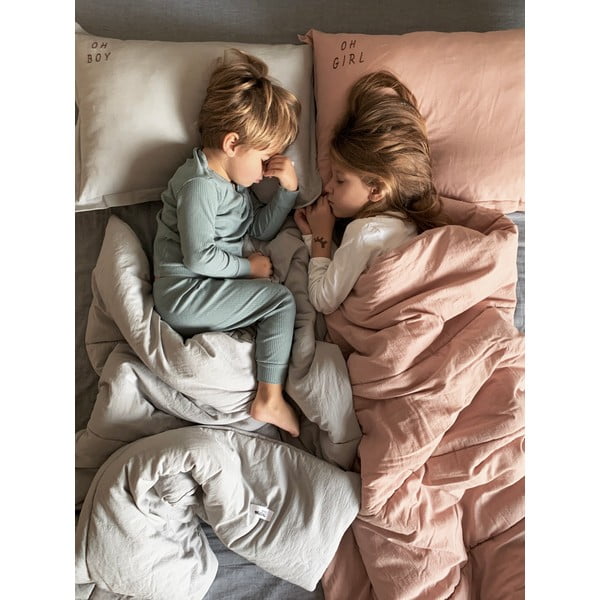 Coperta in cotone grigio chiaro 80x100 cm - Malomi Kids-image-1