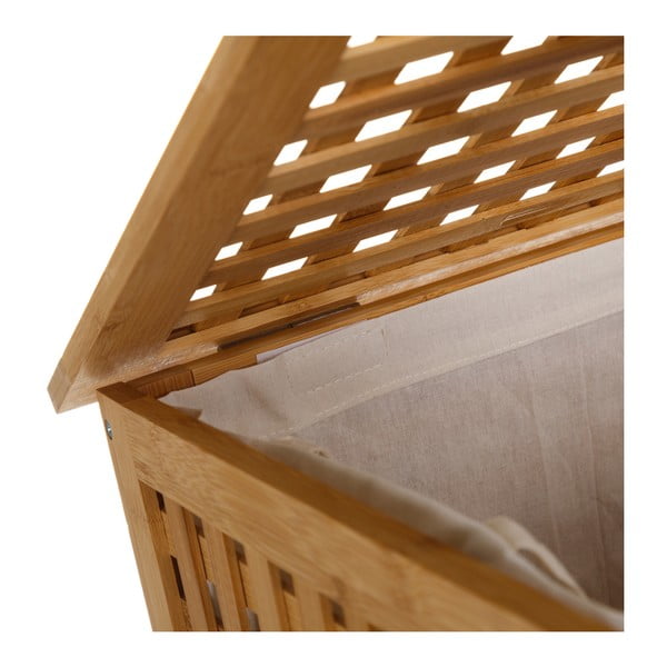 Cesto portabiancheria in bambù da 60 l - Casa Selección-image-2