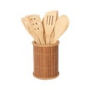 Set di utensili da cucina in bambù 8 pezzi con supporto - Bonami Essentials