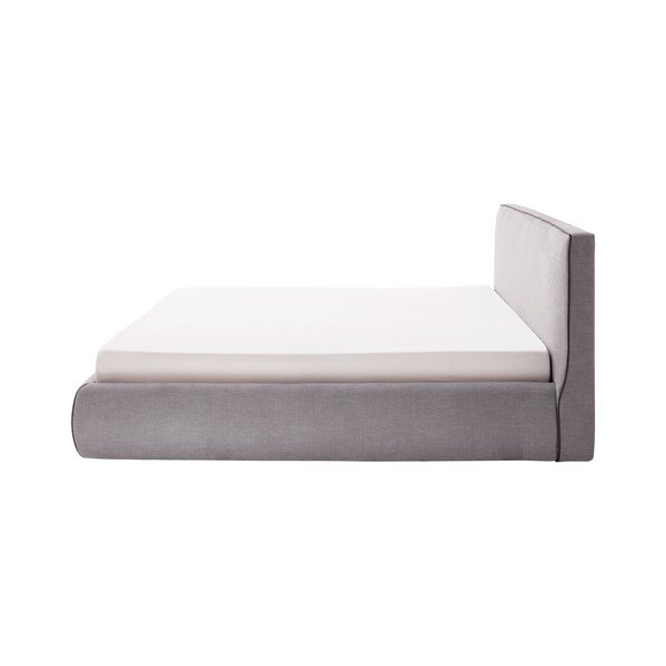 Letto matrimoniale imbottito grigio rete non inclusa 180x200 cm Milan – Meise Möbel-image-3