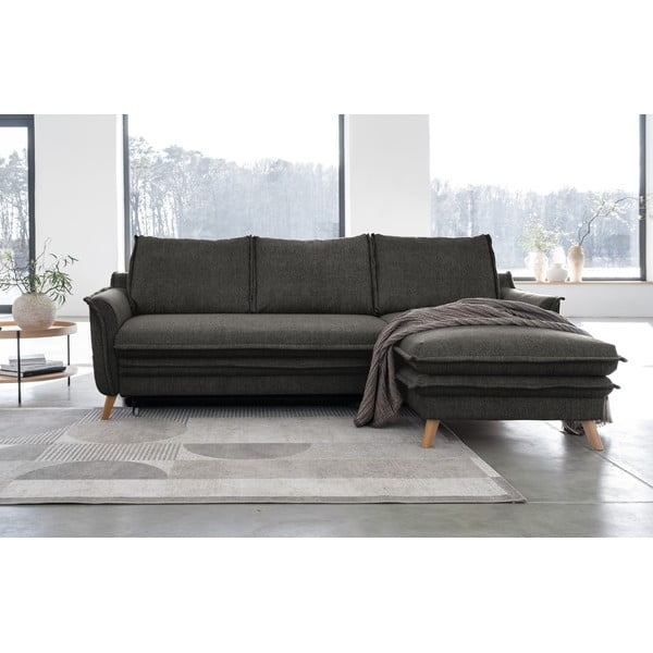 Divano letto angolare grigio scuro (angolo destro) Charming Charlie - Miuform-image-1