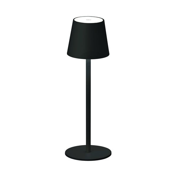 Lampada da tavolo dimmerabile a LED nera con sensore di movimento e paralume in metallo (altezza 38 cm) Tropea - Fischer & Honsel