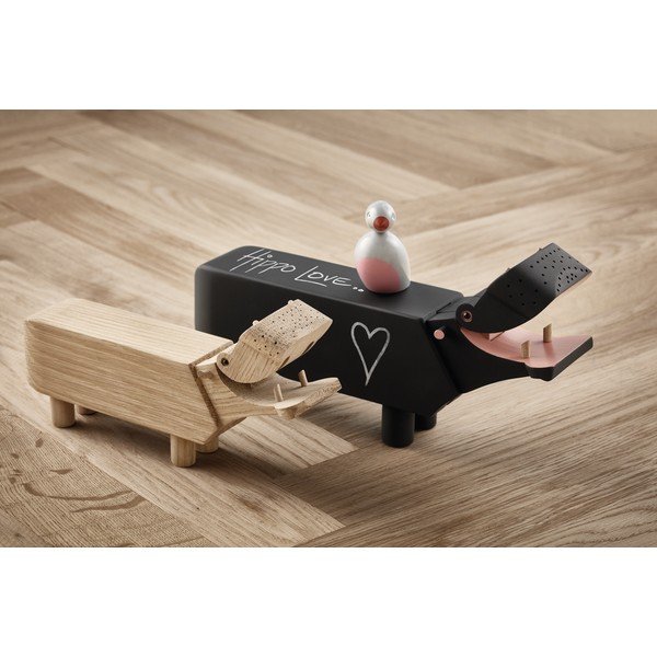 Statuetta in legno di faggio massiccio Hippo - Kay Bojesen Denmark-image-1