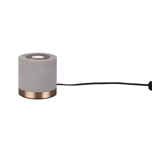 Lampada da tavolo grigia in velluto (altezza totale 11 cm) Judy – Trio-image-3