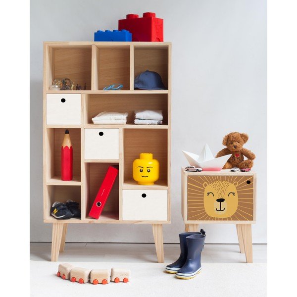 Comodino in pino massiccio Lion - Little Nice Things-image-1