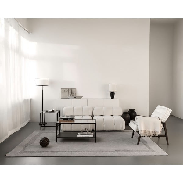 Tappeto in lana grigio 200x300 cm Morphic Rocca - Agnella-image-4