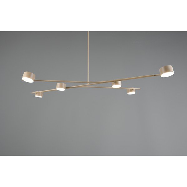 Lampadario beige in metallo Coda – Trio Select-image-2