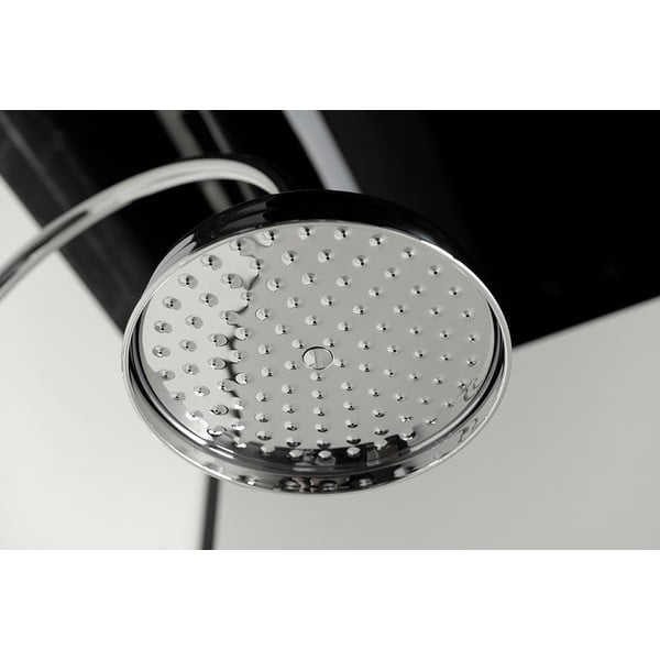 Set per doccia in ottone in argento lucido con soffione doccia e doccetta 142 cm Antea – Sapho-image-2