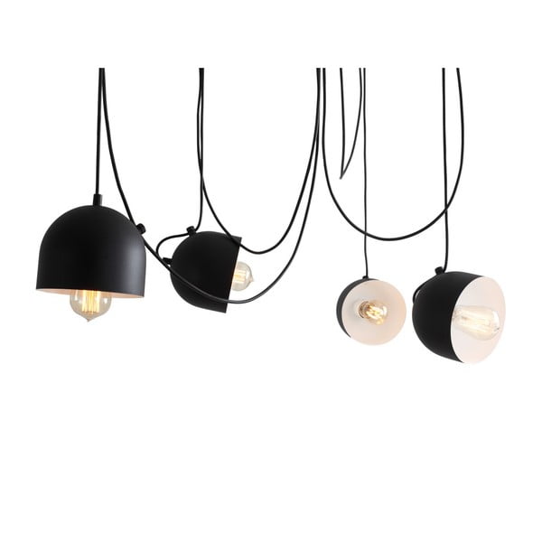 Lampada a sospensione nera per 4 lampadine Popo - CustomForm