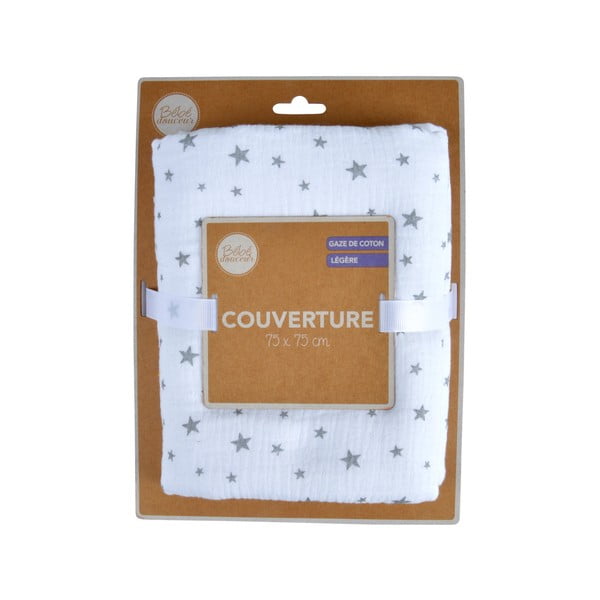 Coperta per neonati in mussola bianca 75x75 cm - Bébé Douceur-image-1