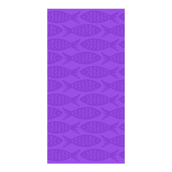 Telo mare viola in cotone 70x140 cm Fishes – B.E.S.