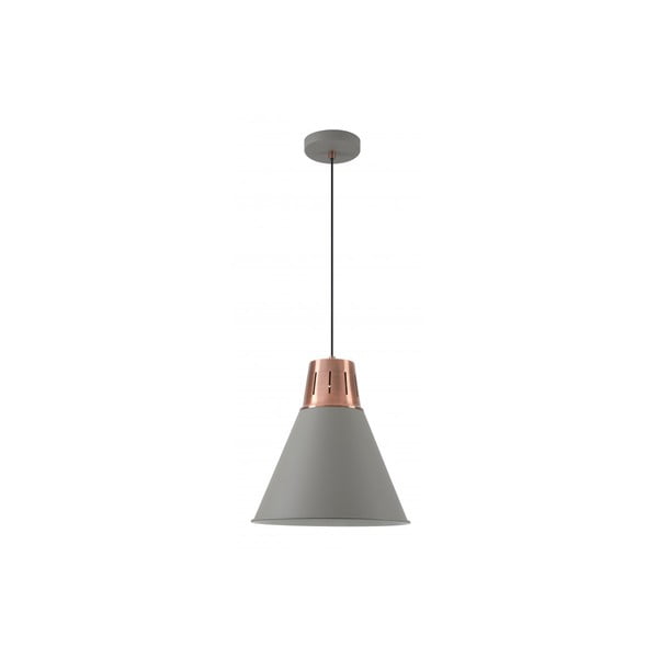 Lampadario grigio con paralume in metallo ø 32 cm Gianni L - GTV