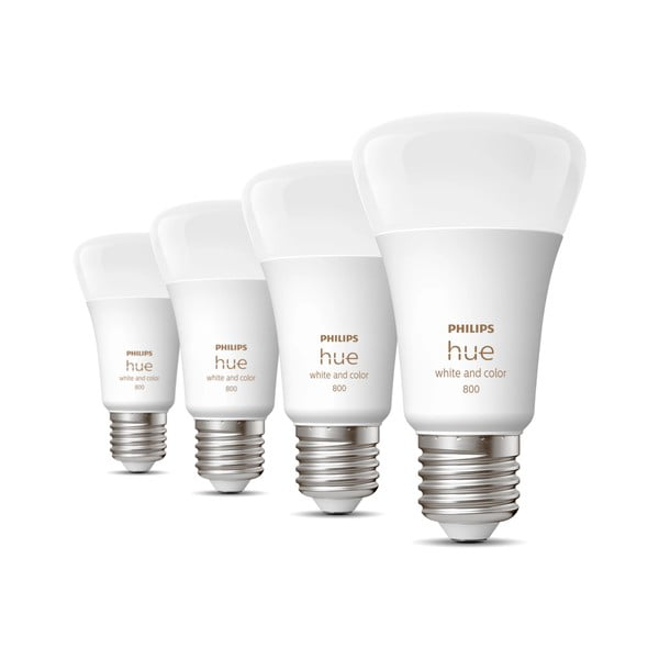 Lampadine smart a LED in set da 4 E27, 9 W White and color ambiance - Philips Hue