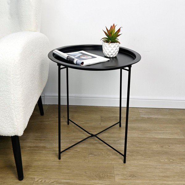 Tavolino rotondo in metallo ø 47 cm Hilmar – Yes Everyday-image-2