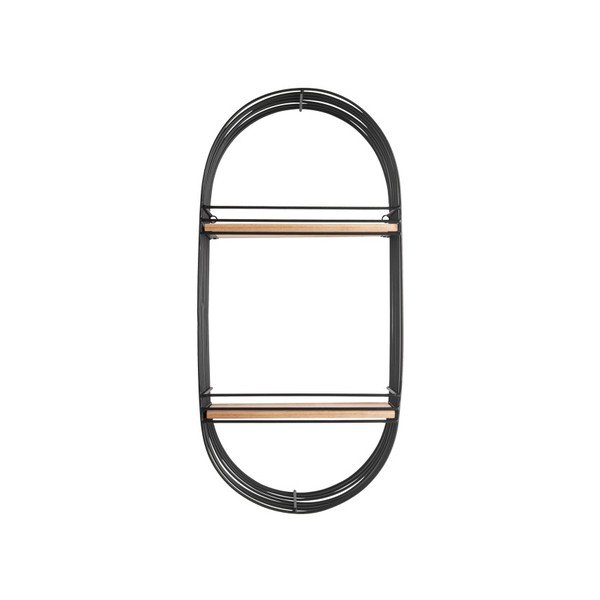 Mensola a muro nera Oval - Leitmotiv-image-2