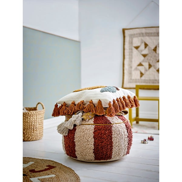 Pouf per bambini beige/color terracotta Charoline – Bloomingville Mini-image-2