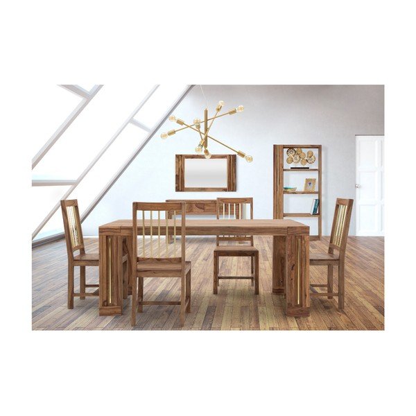 Tavolo da pranzo in legno di sheesham Elegante - Mauro Ferretti-image-1