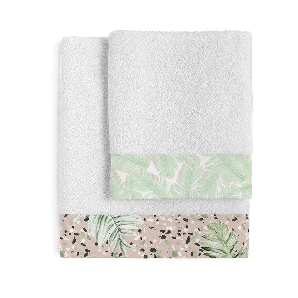 Set di 2 asciugamani in cotone Basic Delicate - Happy Friday