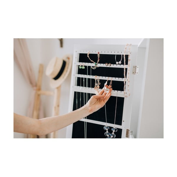 Portagioie da terra bianco con specchio e retroilluminazione a LED Bien - Bonami Essentials-image-4