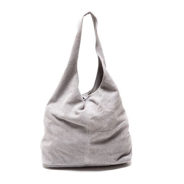 Šedá kožená kabelka Roberta M  885 Grigio