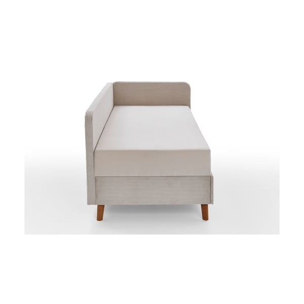 Letto singolo imbottito beige con contenitore con materasso incluso 90x200 cm Cabana – Meise Möbel-image-3