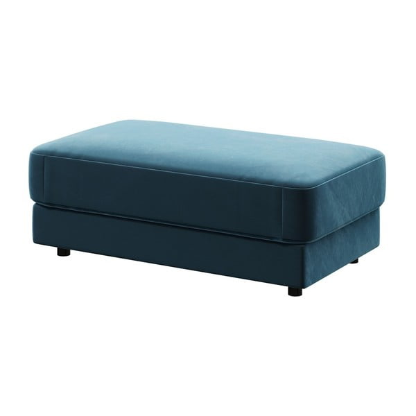 Pouf in velluto blu scuro Devichy , 112 x 60 cm Laure - devichy