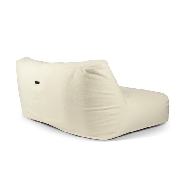 Puof a sacco color crema con rivestimento in bouclé Sofa Tube 190 – SLOWDOWN-image-3