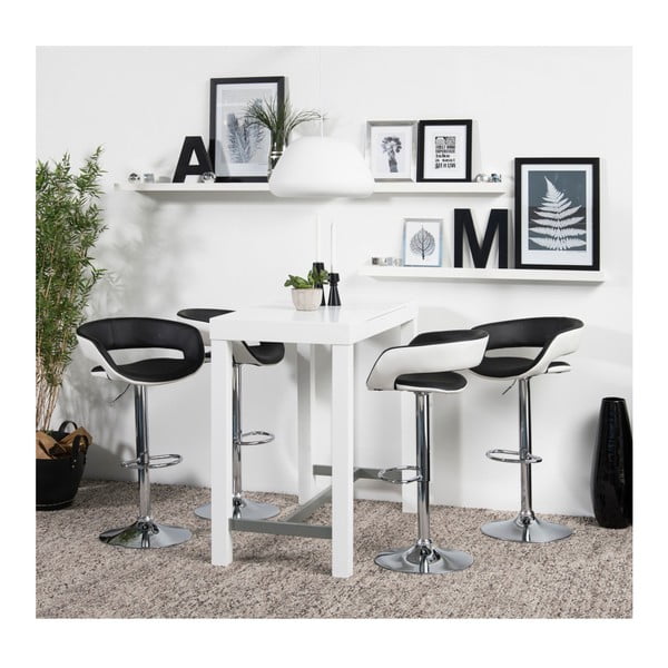 Set di 2 sedie da bar bianche e nere Grace - Actona-image-3