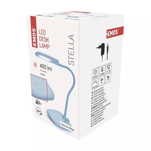 Lampada da tavolo dimmerabile a LED di colore azzurro (altezza 55 cm) Stella - EMOS-image-1