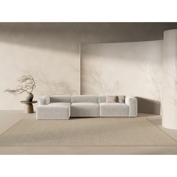 Divano angolare beige (con penisola a sinistra/con chaise lounge) Bergamo – Cosmopolitan Design-image-1