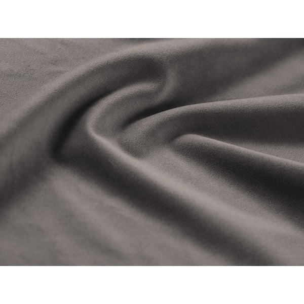 Poggiapiedi grigio chiaro con rivestimento in velluto Kyoto – Cosmopolitan Design-image-4