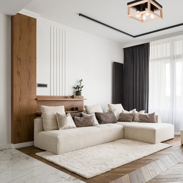 Lampada da soffitto in nero-naturale 30x30 cm Villy - LAMKUR-image-2