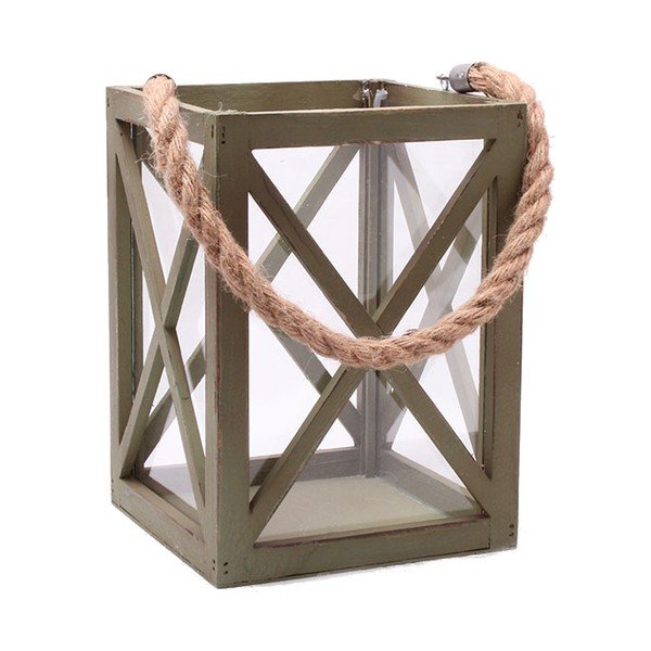 Zelený dřevěný svícen Country Dakls