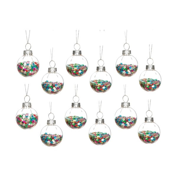 Set di palline di Natale in vetro 12 pz ø 3 cm Disco Stars Mini – Sass & Belle