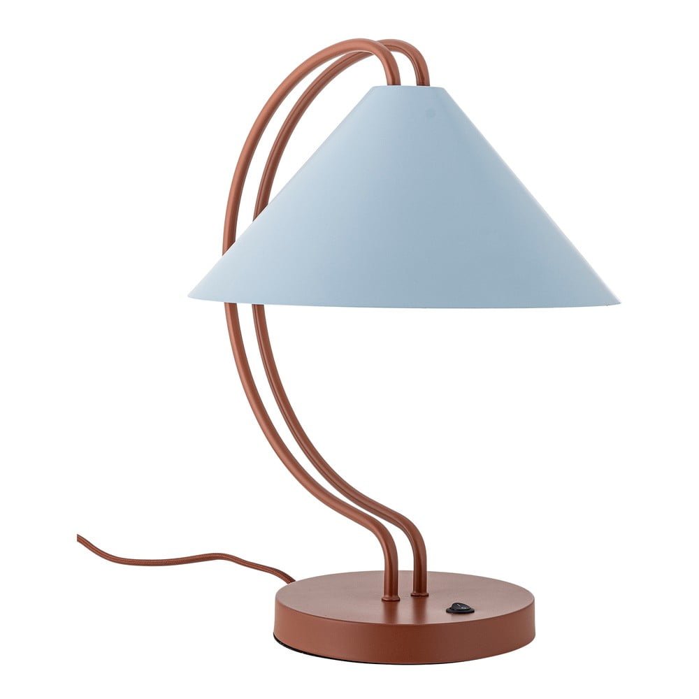 Lampada da tavolo blu/color terracotta con paralume in metallo (altezza totale 35 cm) Janya – Bloomingville | Abat-jour e lampade da tavolo