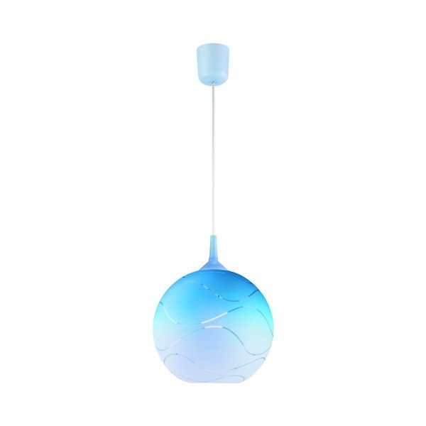 Apparecchio a sospensione rotondo blu Waves - LAMKUR
